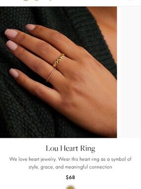 Gorjana Lou heart ring